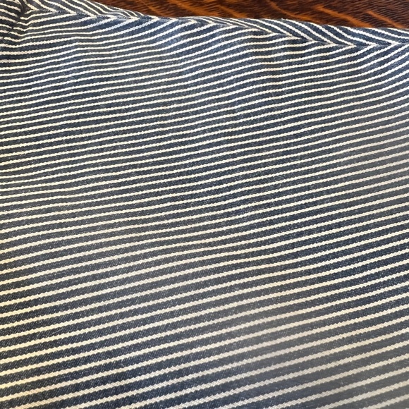 Zara Basic Z1975 Denim Stripe Dolman Sleeve Short Sleeve Shirt Women’s Large EUC - Picture 11 of 11